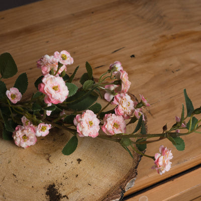 Faux Pink Wild Meadow Rose
