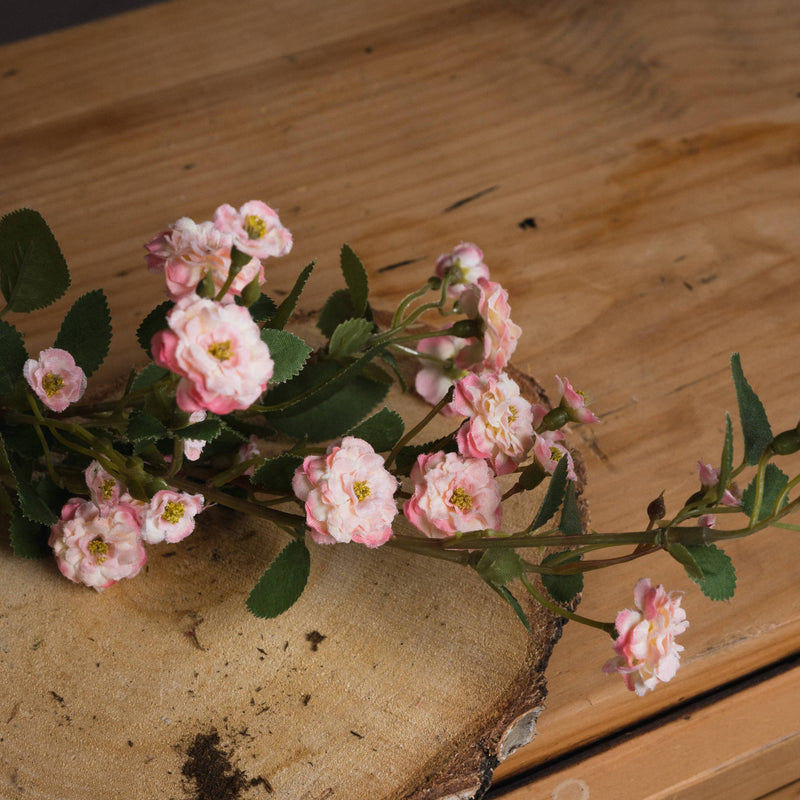 Faux Pink Wild Meadow Rose