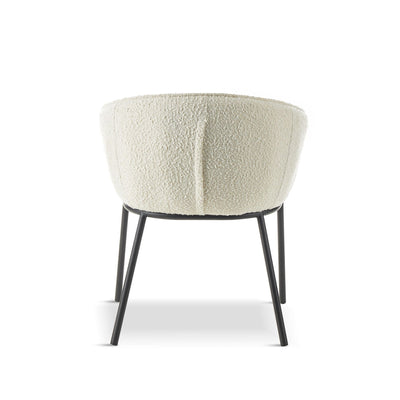 x1 DUKE Boucle White Dining Chair