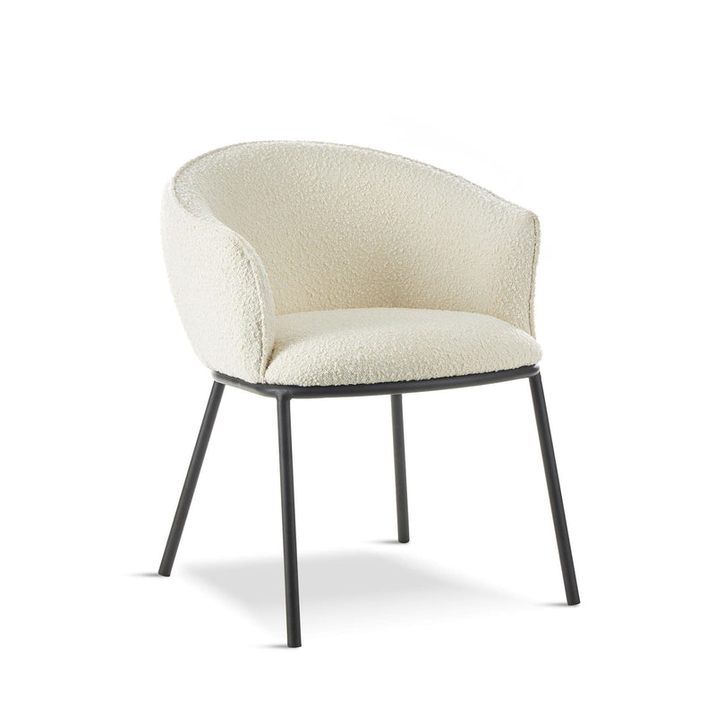 x1 DUKE Boucle White Dining Chair