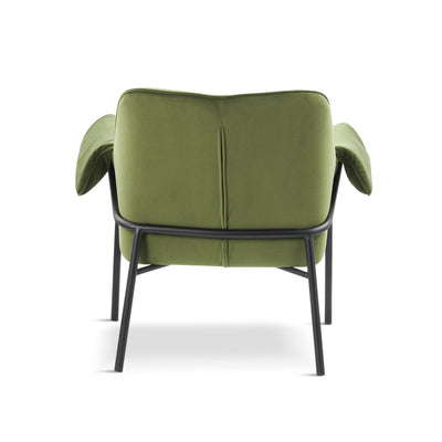 x1 DURHAM Olive Green Velvet Armchair-Lounge Chair
