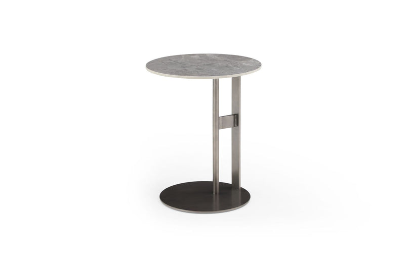 Angus Round Sintered Stone Side Table