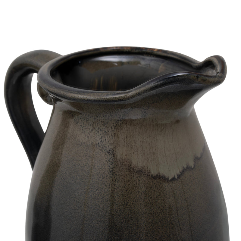 Large Jug Vase in Dark Olive