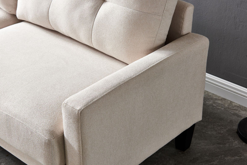 ENKO 2 Seater Beige Fabric Sofa