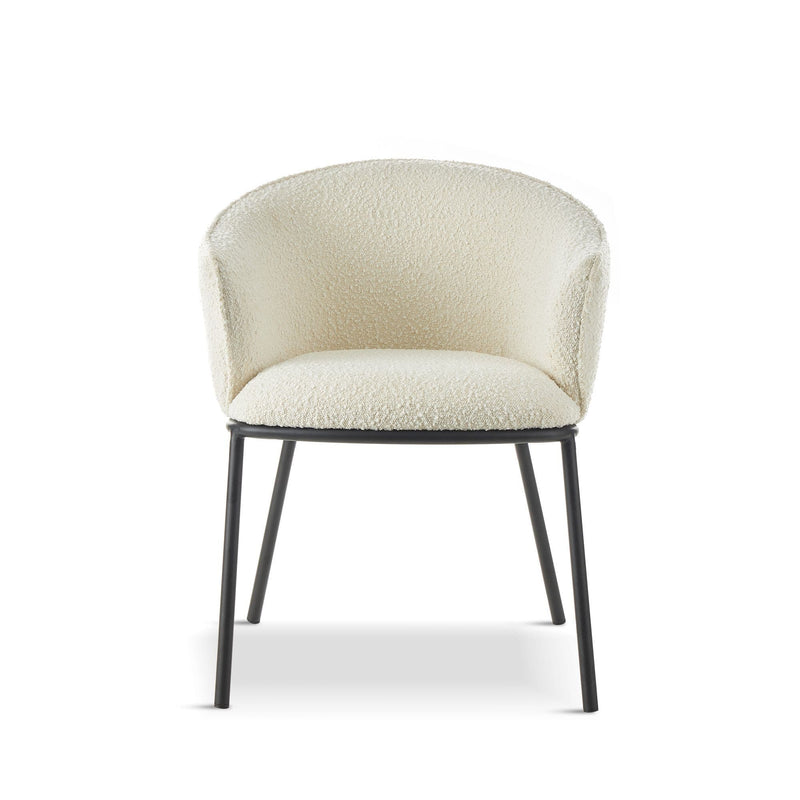 x1 DUKE Boucle White Dining Chair