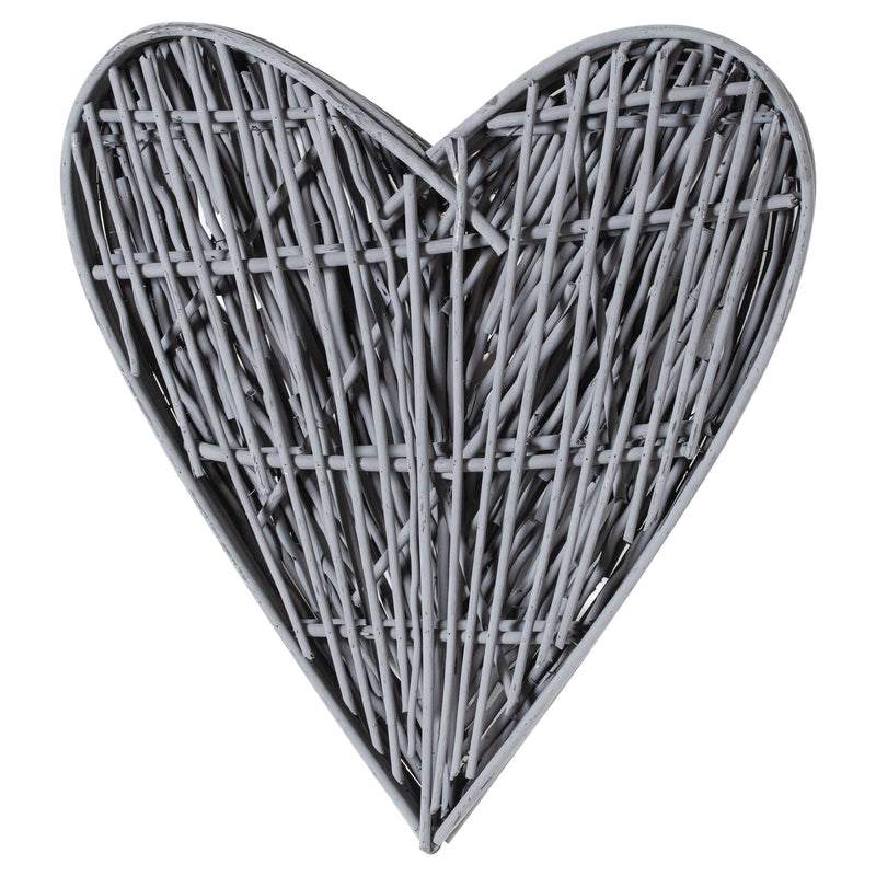 Grey Small Willow Branch Heart