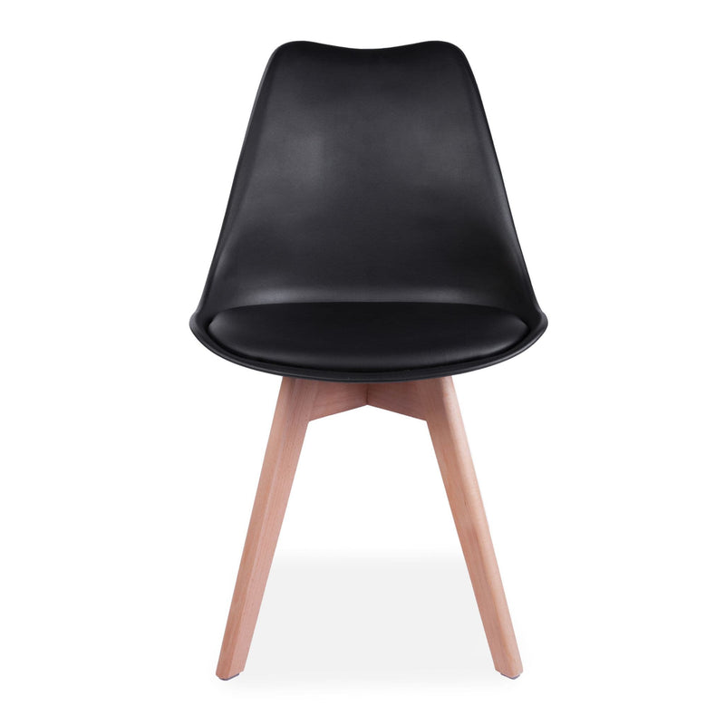 x4 ECN Black Tulip Style Dining Chair