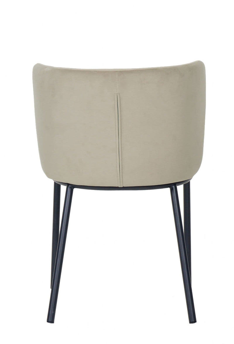x2 Mandy Velvet Dining Chair Light Grey