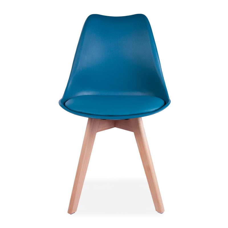 x4 ECN Ocean Blue Tulip Style Dining Chair