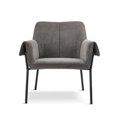 x1 DURHAM Dark Grey Fabric Armchair-Lounge Chair