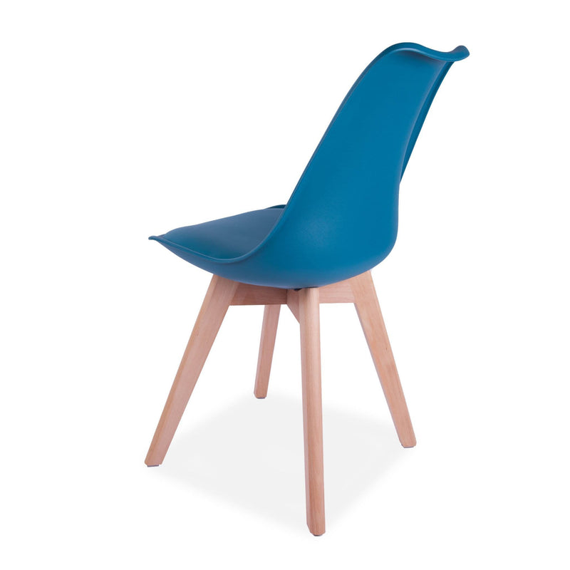 x4 ECN Ocean Blue Tulip Style Dining Chair
