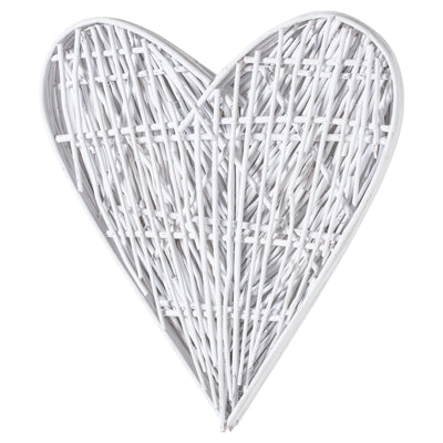 Small White Willow Branch Heart