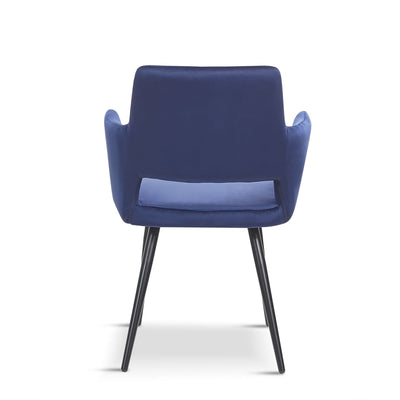 x2 Deep Blue Velvet Harrod Chair