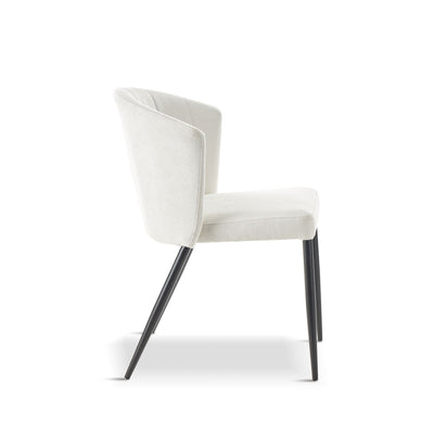 x4 MASON White Fabric Dining Chair