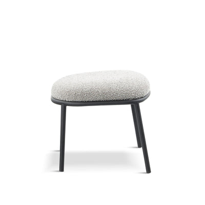 x1 Duke Dark Grey Bouclé Lounge - Matching Stool