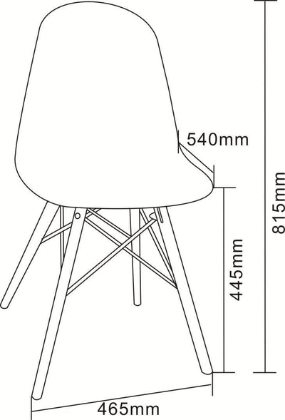 x4 Eiffel Style Plastic Dining Chairs Light Grey