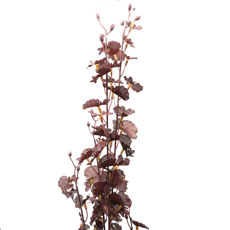 Faux Deep Purple Dancing Orchid Stem