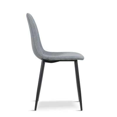 x4 AMES Grey Fabric Upholstered Dining Chair