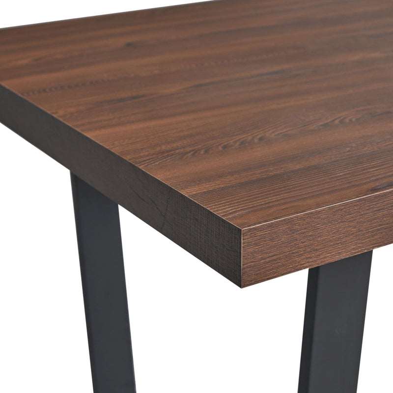 Dannis MDF Dining Table with Walnut Effect