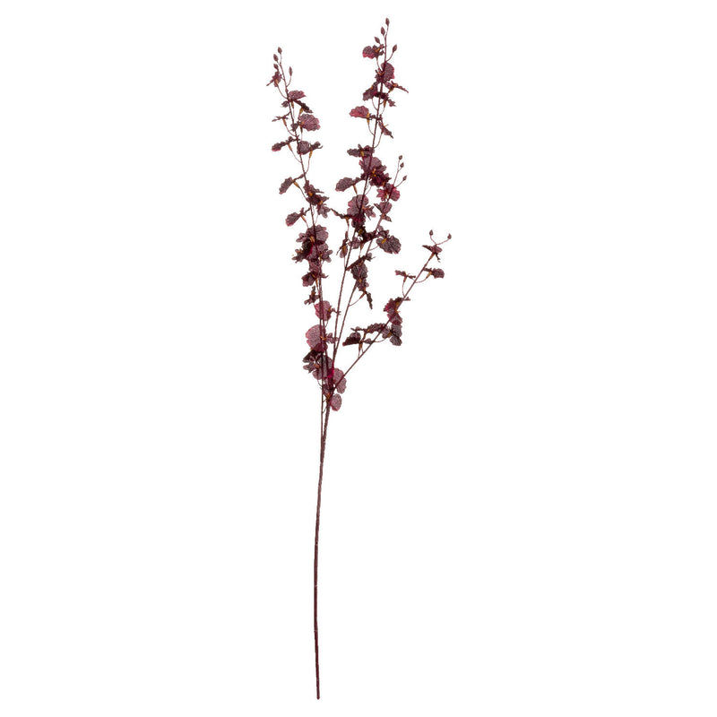 Faux Deep Burgundy Orchid Spray