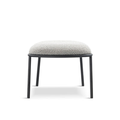 x1 Duke Dark Grey Bouclé Lounge - Matching Stool