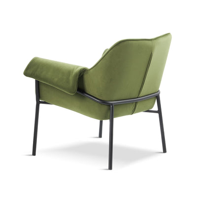 x1 DURHAM Olive Green Velvet Armchair-Lounge Chair