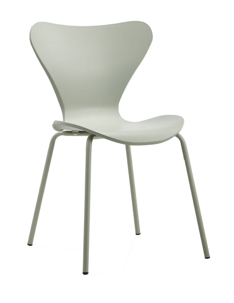 x2 Modern Stackable Dining Chair Light Green