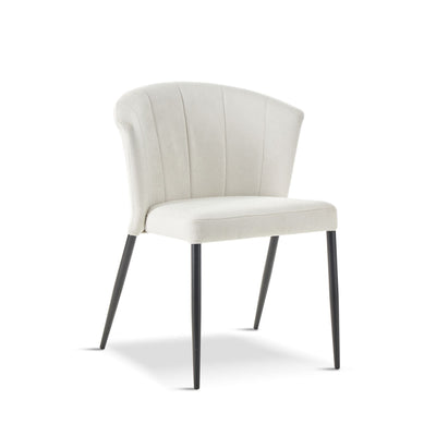 x4 MASON White Fabric Dining Chair