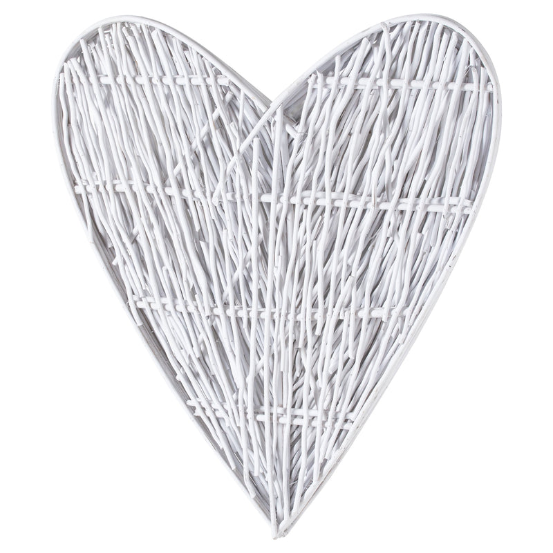 Large White Willow Branch Heart