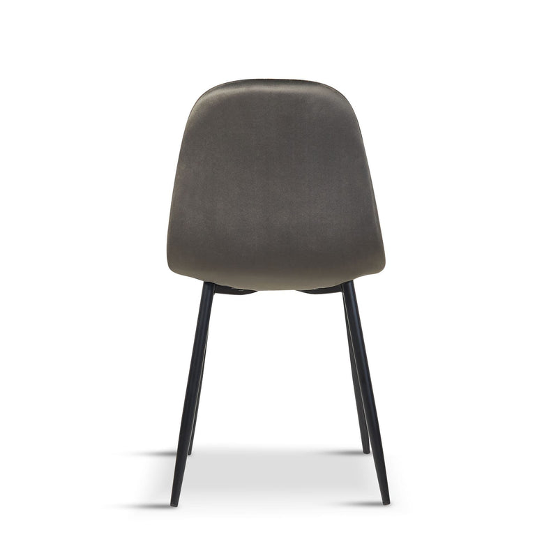 x4 AMES Grey Velvet Upholstered Dining Chair