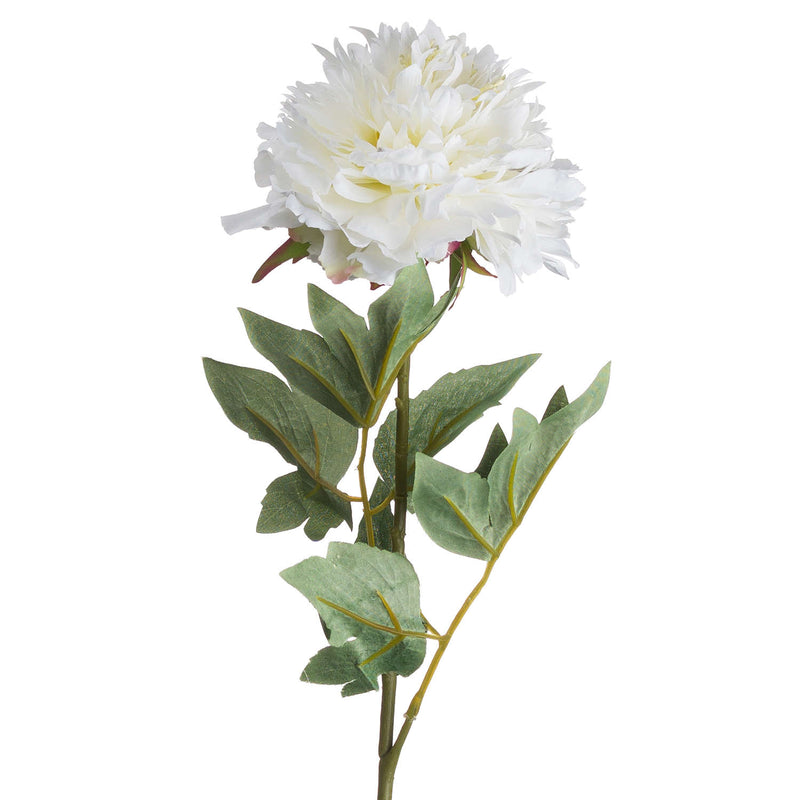Classic White Faux Peony