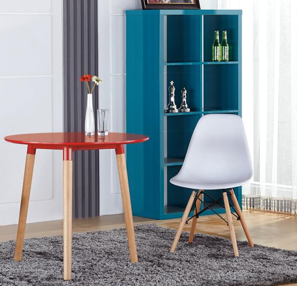 x4 Eiffel Style Plastic Dining Chairs Light Grey